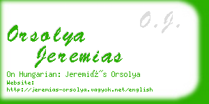 orsolya jeremias business card